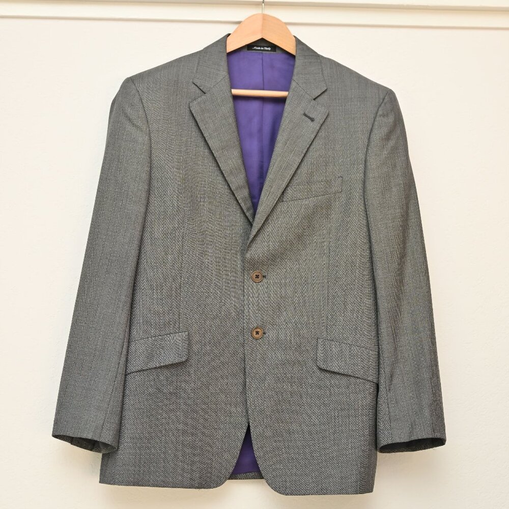 Paul Smith London Grey Wool Blazer Sports Coat Made In Italy 40R